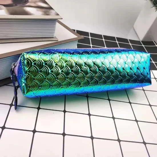 Русалка пенал Лазерная Блеск Карандаш сумка Школа творческий пенал