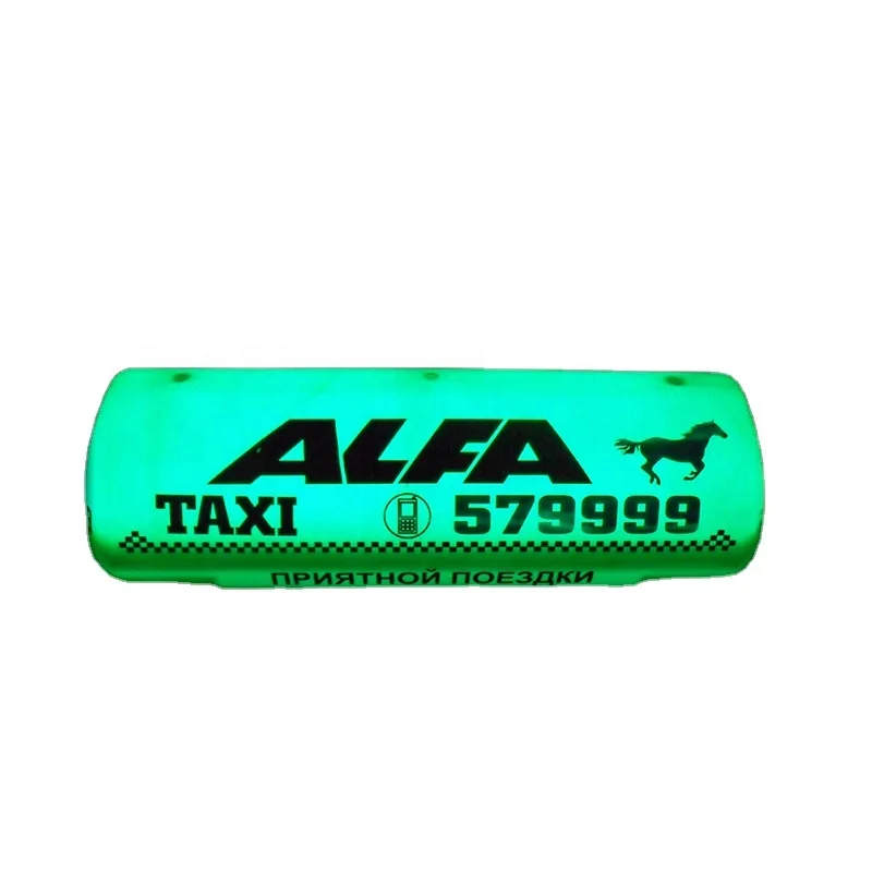 Waterproof Mass-produced Green PP Plastic LED Taxi Sign roof Light