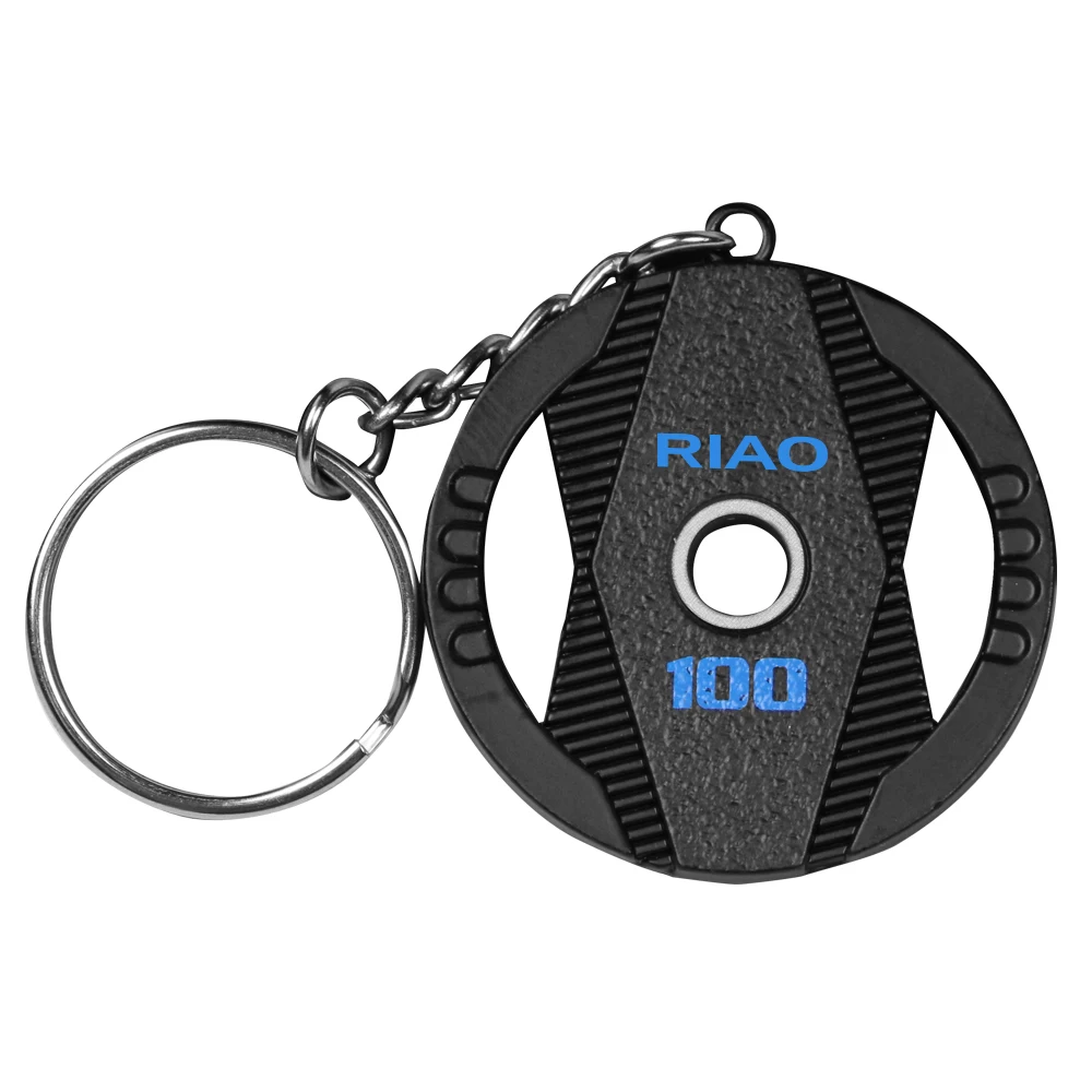 Wholesale Fitness Barbel Bumper Weigh Plate Keychain Fot Gym Souvenir
