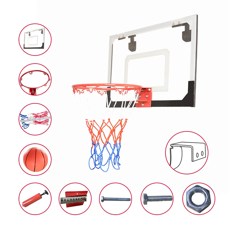 SA Q011 Indoor Adjustable Hanging Mini Basketball Backboard Hoop Toy For Kids And Adult Family Games For Home And Office