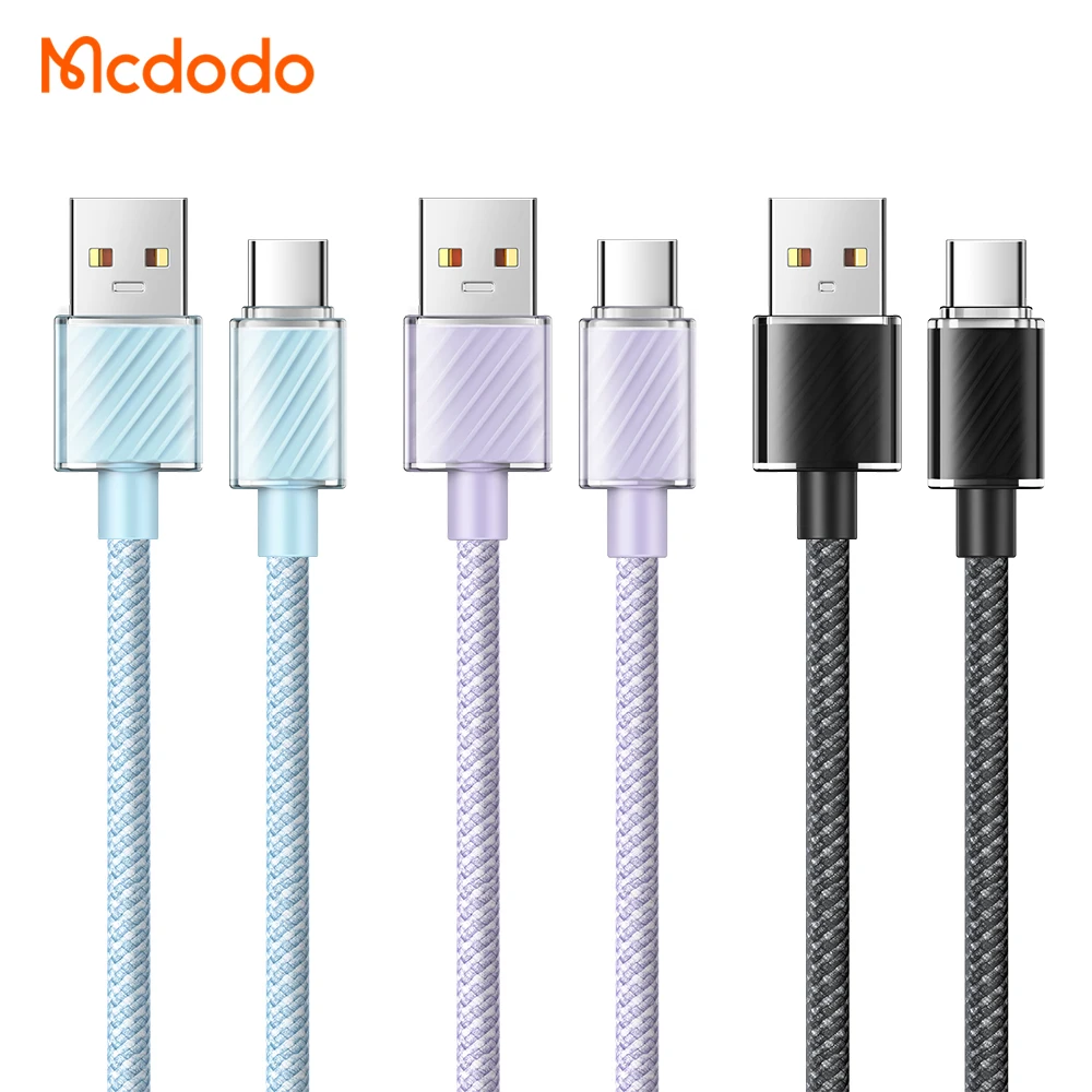 Mcdodo Type C USB Cable 100W Quick Charge 18W 27W AFC VOOC 6A Fast Charging Data Cable for Android Oppo Vivo Xiaomi Samsung