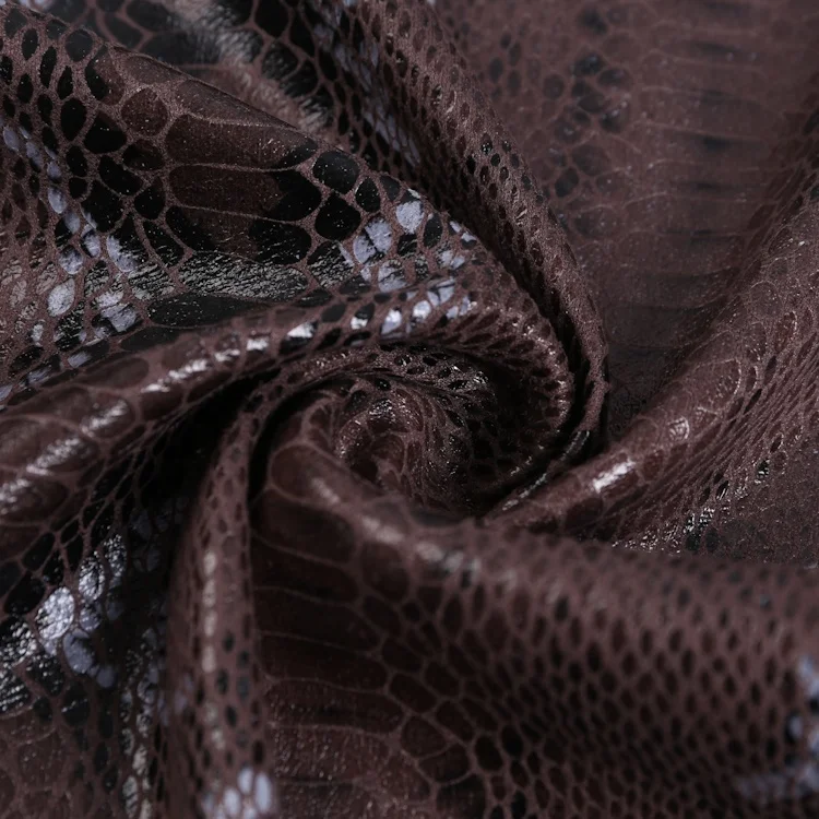 
 Замшевая Удобная китайская ткань из полиэстера с принтом в виде змеиной кожи  