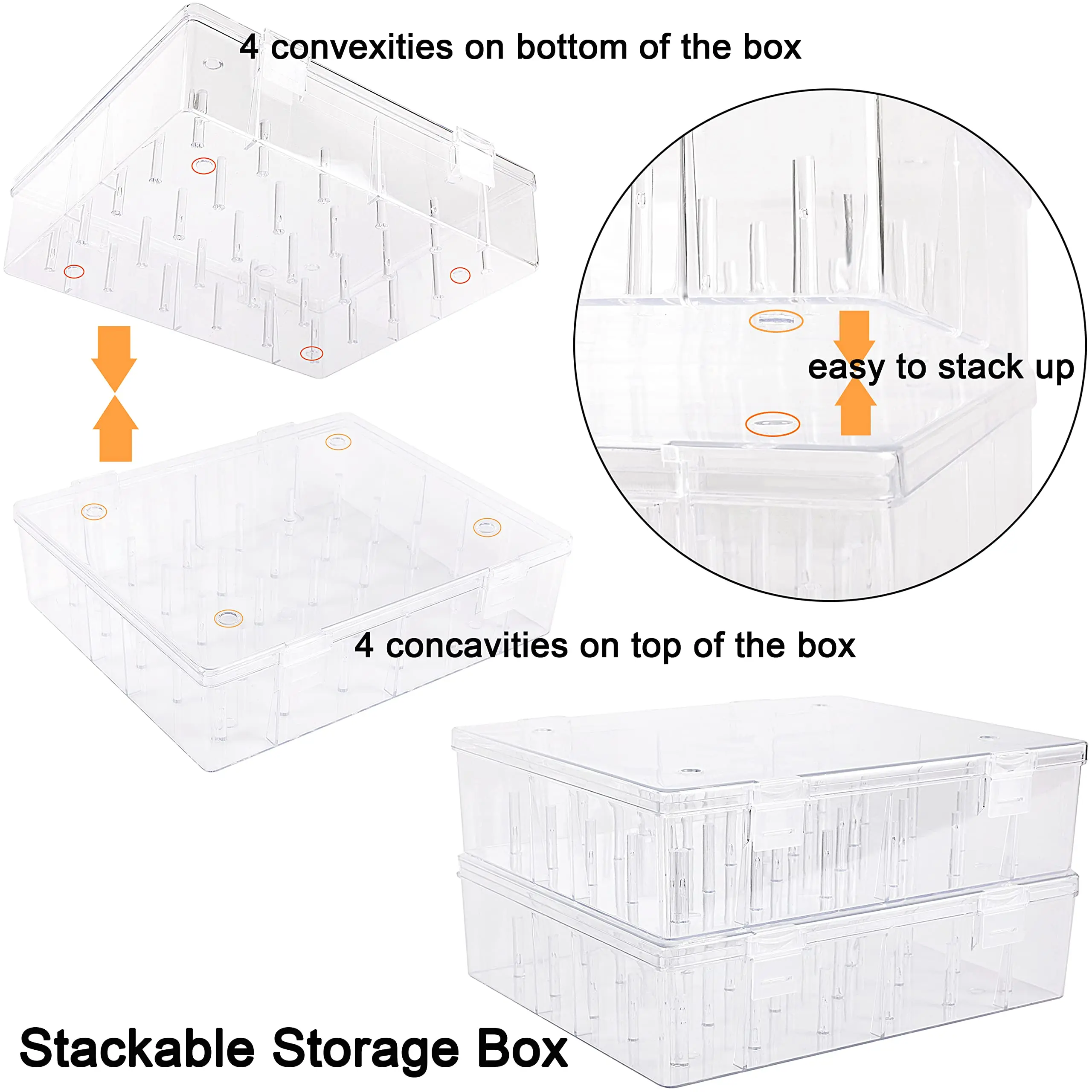 NISEVEN Wholesale 2pcs/Set Home Embroidery Thread Organizer Clear Sewing Storage Box Stackable Thread Spools Storage Box