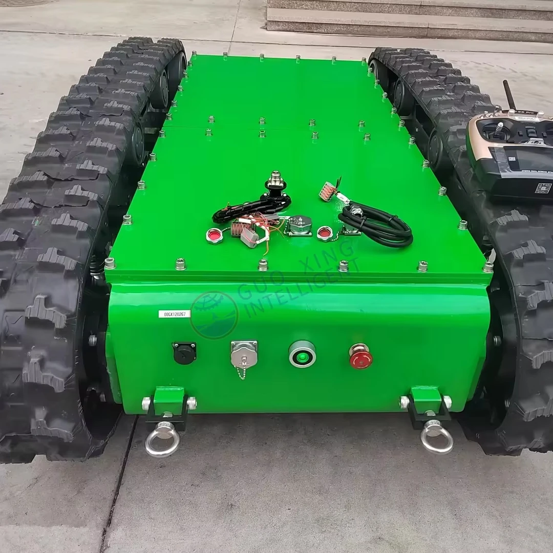 Guoxing PKT1300 Танк UGV внедорожный Интеллектуальный Дистанционно управляемый резиновый гусеничный мобильный робот Платформа шасси