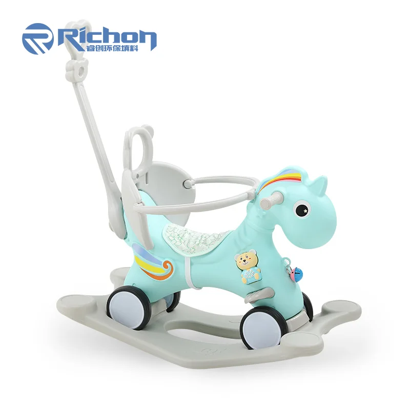 Indoor Plastic Rocking Horse Safe And Stable Baby Riding Toy 1-4 Year Old Animal Rocker