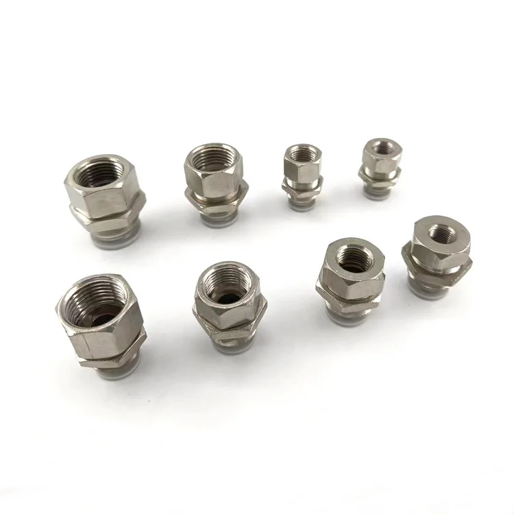 PMF10-02   Internal Thread Baffle Straight-Through Quick Connector 4 6 8 10 12mm One Touch Quick Air Hose Fitting Pneumatic