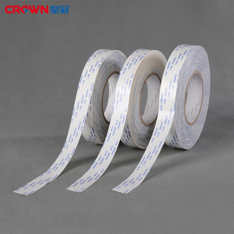 Crown custom strong adhesive tape jumbo roll high temperature tissue double sided adhesive tape