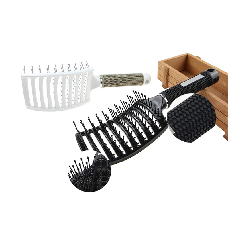 Scalp Massage Comb Hairbrush Bristle Nylon Women Wet Curly Detangle Tangle Teaser Hair Brush for Salon Hairdressing Styling Tool
