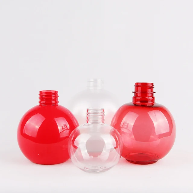 150ml 230ml 300ml 500ml ball shape plastic cosmetic bottle food grade beverage bottle PET bottle package supplier