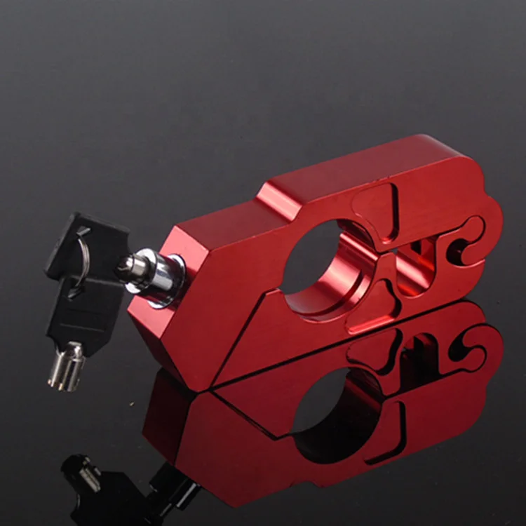 CNC Aluminum Alloy Brake Lock Motorcycle Handlebar Lock Universal With 2 Keys
