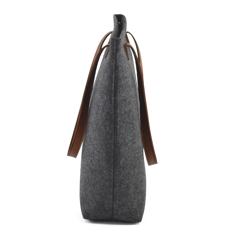 Custom Promotional Big Fashion Plain Felt Bag Felt Shoulder Bag
