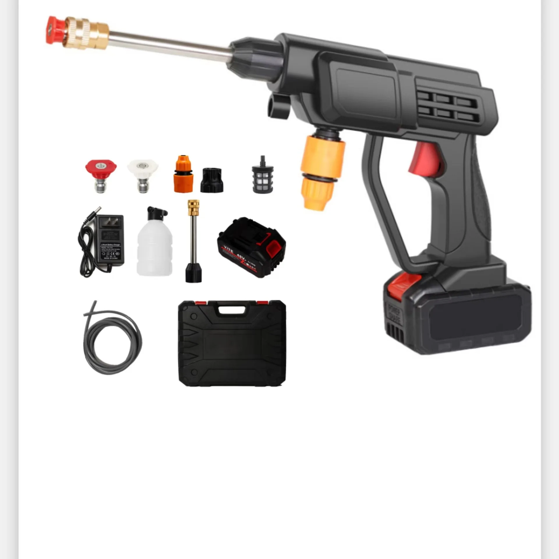 OEM Wireless Lithium Car Wash Self priming High Pressure Water Gun Household Car Wash Water Gun Water Pump Cleaning Tool