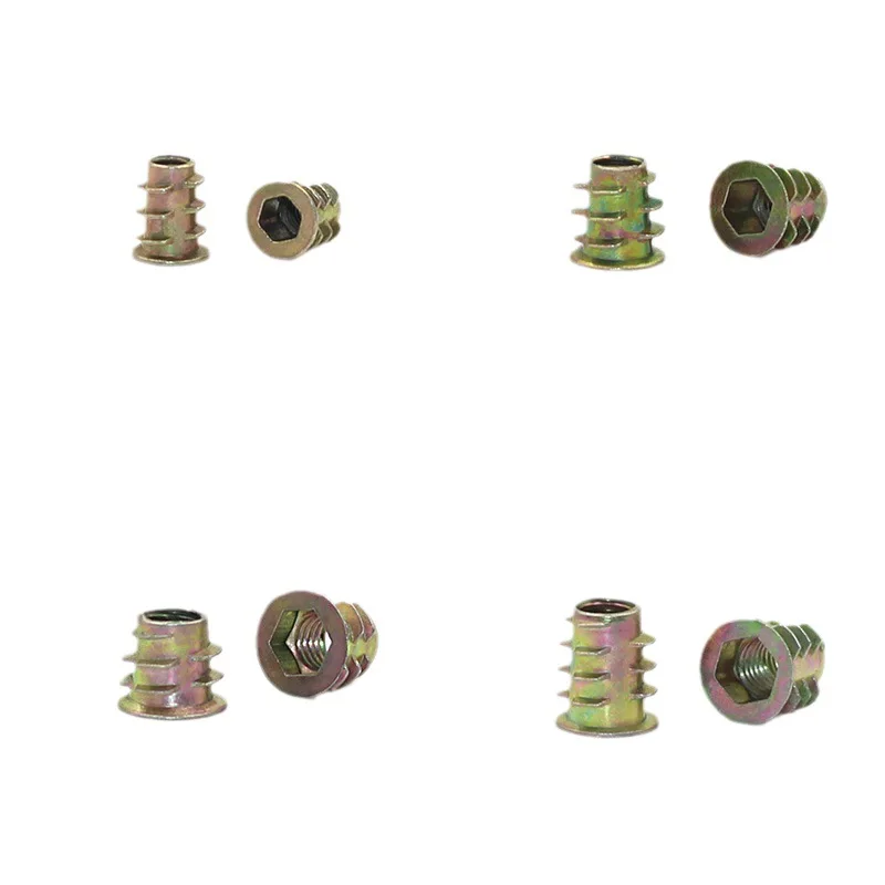 Stainless Steel Zinc Din7965 Furniture Threaded Insert Nuts for Fastening Wood Furniture Repair Nuts