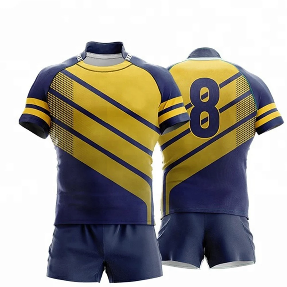 
OEM New Design Jerseys Sublimation Youth Sportswear Union Rugby Jersey Customize Uniforms Sets 