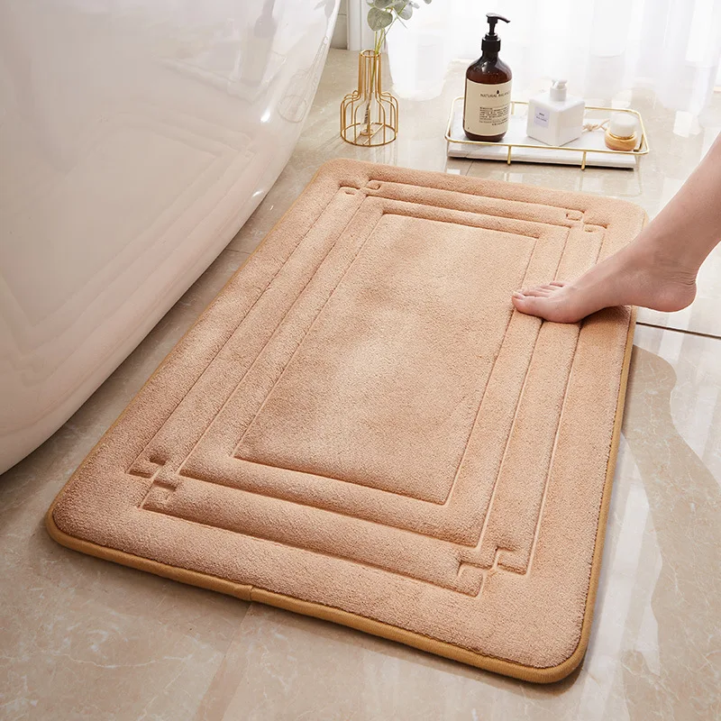 
Bathroom memory cotton absorbent floor mat household toilet non-slip mat quick-dry mat bathroom toilet door mat 