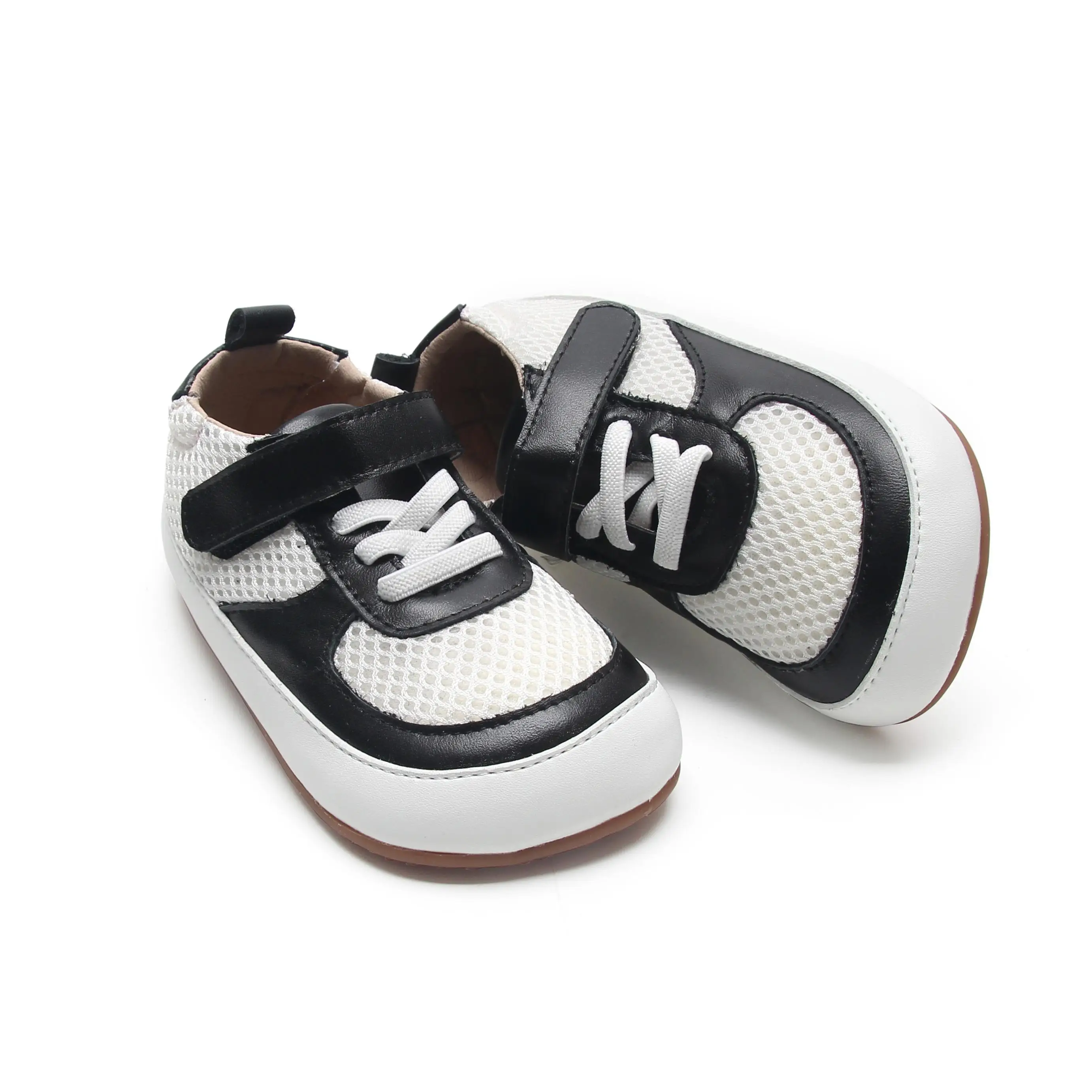 BEIBEIHAPPY Wholesale New Trends Toddler Genuine Leather Wide Toe Box Shoes Barefoot Zero Drop Kids Footwear