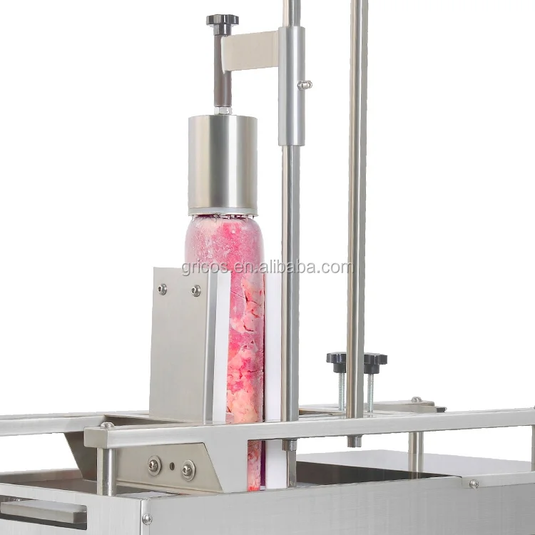 High Efficiency Frozen Pork Belly Meat Slicer / Commercial Mutton Roll Cutting Machine/ Automatic Slicer Frozen Machine