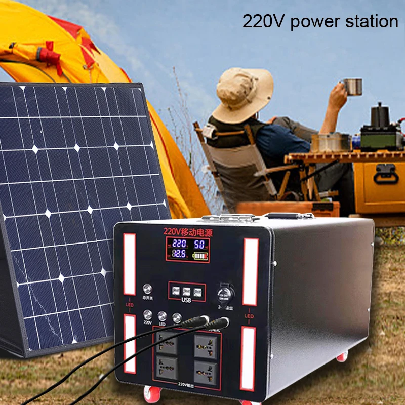 Oem Powerstation 1200w 2000w 3000w Solar Energy System Lifepo4 Outdoor Solar Power Generator Portable Power Station