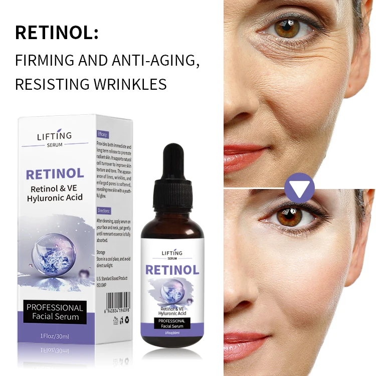 Private Label Firming Whitening Vitamin E Arbutin Facial Skin Snail Collagen Face Serum Retinol Serum