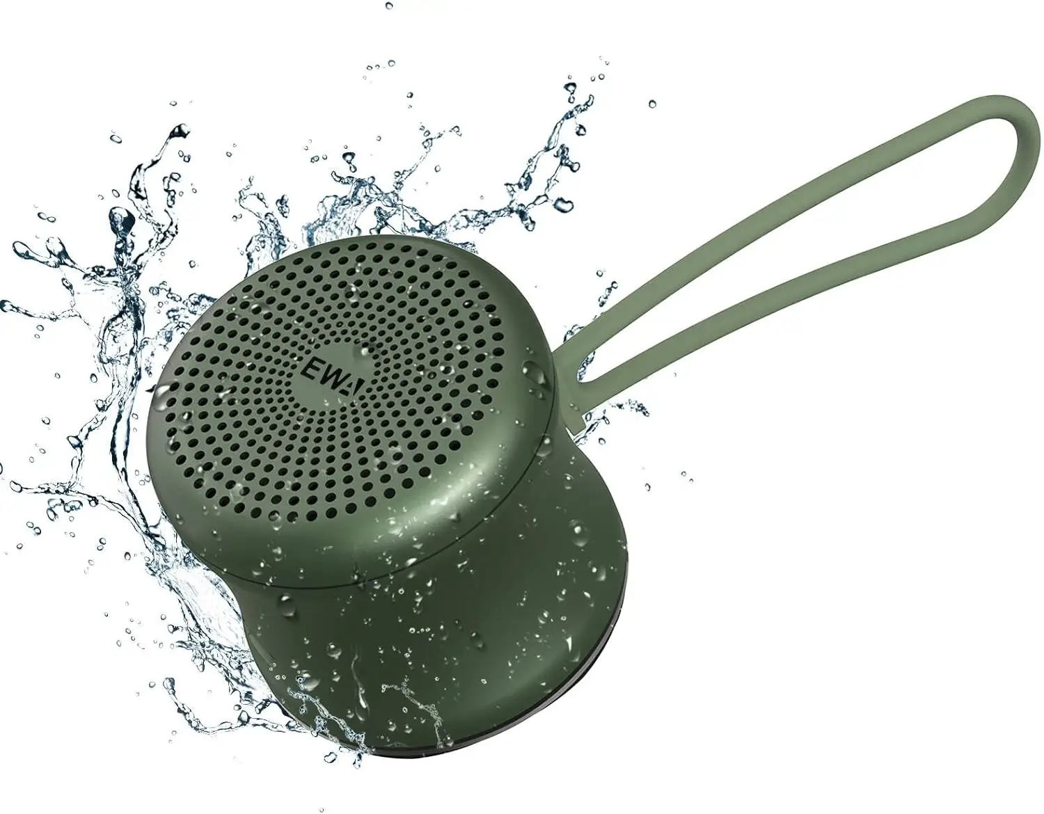 Mini Bluetooth Speaker with Lanyard, EWA A119 Tiny Powerful Cute Metal Wireless Portable Small Speaker with IPX7 Waterproof