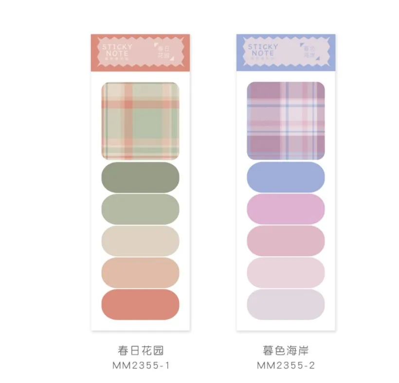 Custom sticker Memo Pads  Nordic Wind Memo Pad  office Bookmark Label sticker notebook  refillable magnetic