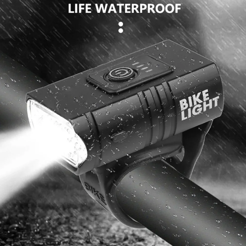 Bicycle Light T6 LED Front USB Rechargeable MTB Mountain Bicycle Lamp 1000LM Bike Headlight Flashlight Cycling Scooter tail