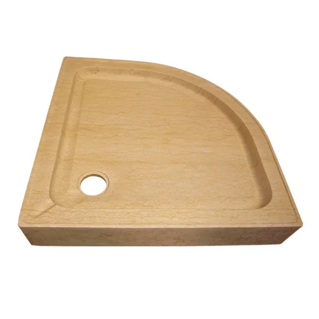 Черный мраморный камень душевой поддон для ванной комнаты