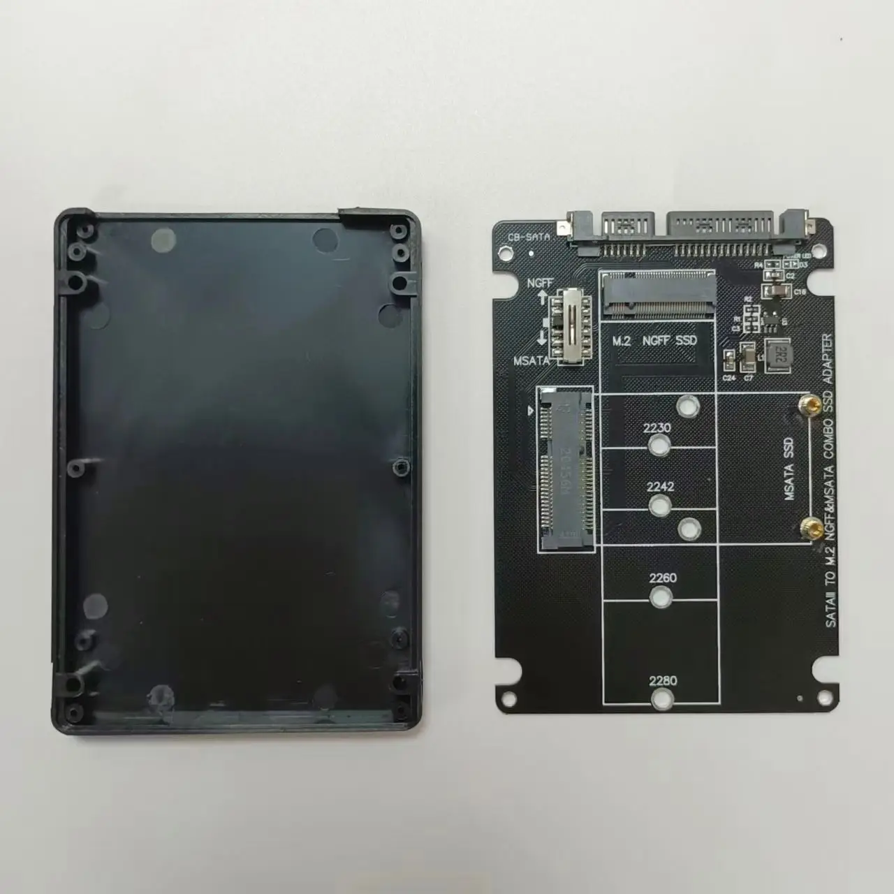 Factory selling M.2 NGFF SATA SSD or Msata TO SATA  ADAPTOR Solid-state drive box