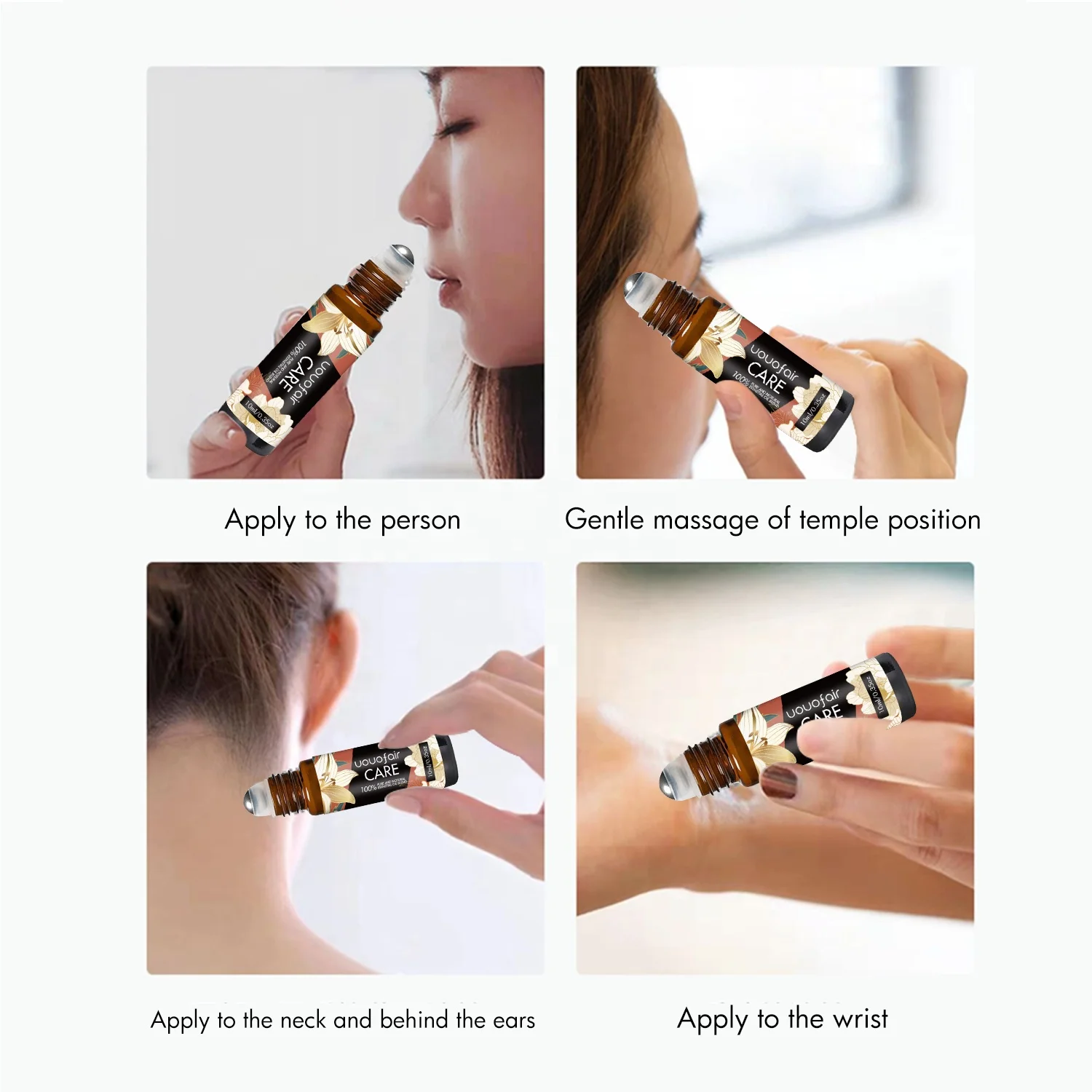 Low MOQ Custom Private Label Careful Roll On Blend Essential Oil Avocado Rose Flax Seed Grape Pure Organic Essential Oil