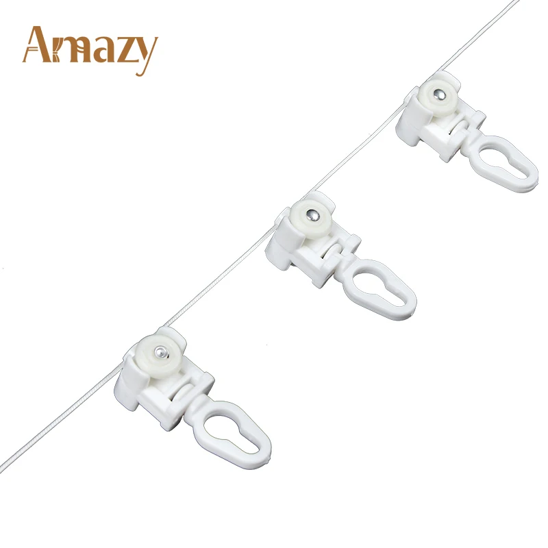 Good Price New Product Special Design Metal Hooks Custom Tape Ripple Wave Fold Curtain Rail Runner