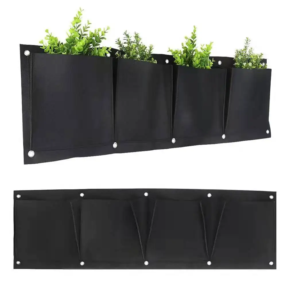 horticultural pockets vertical garden felt planters grow bags vertical wall plant grow bags with pockets