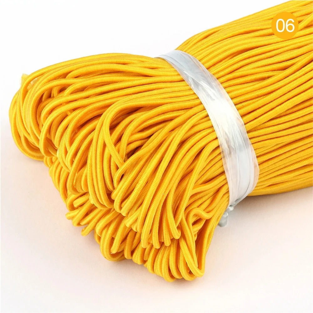 China manufacturer factory direct bright yellow sale shock cord elastic cord 3.5mm 2.5mm