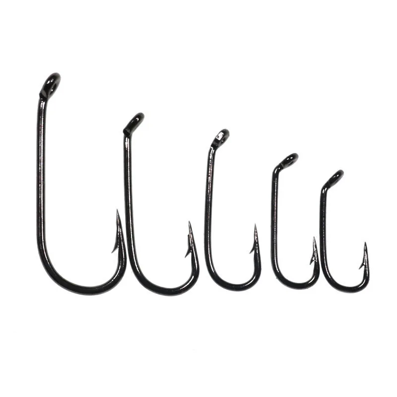 Stainless Steel Long Shank Offset Circle Octopus Live Bait Lures Barbed Fishhooks