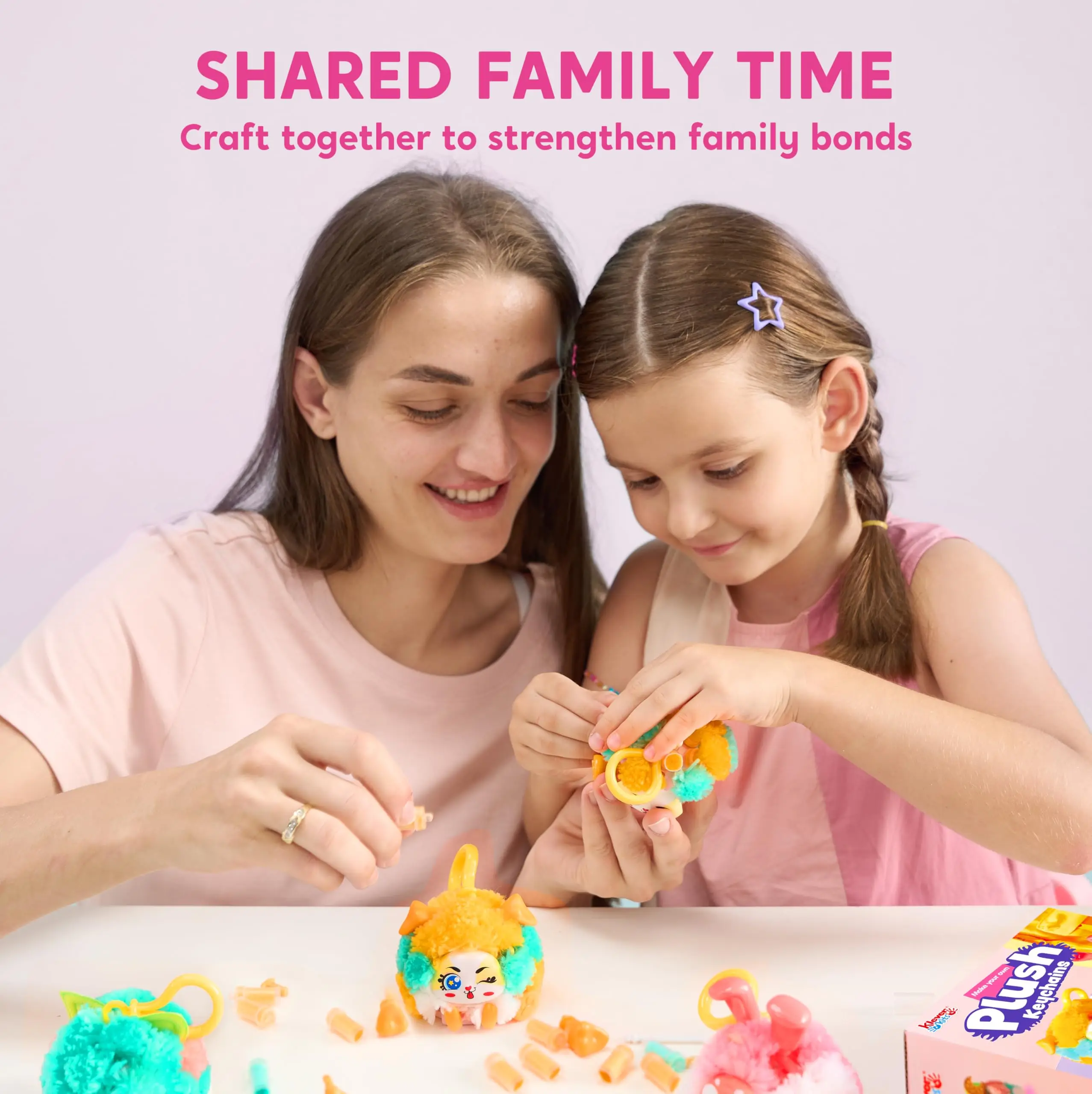 DIY Plush Keychain Making Craft, DIY Arts & Craft Set  Create Your Own Stuffed Keychain for Boys and Girls