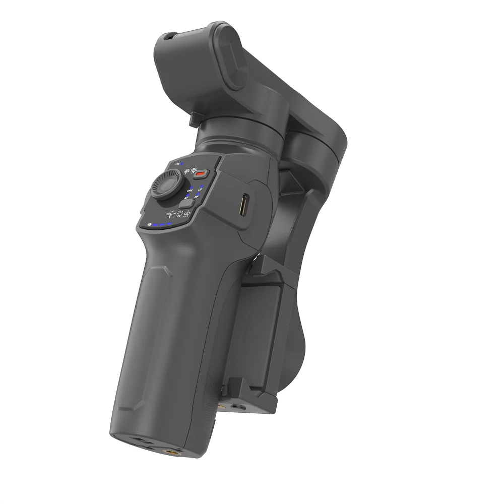 Battery replaceable foldable gimbal stabilizer for mobile phone supports AI tracking