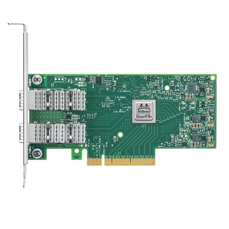 NVIDIA Mellanox MCX4121A-ACAT ConnectX-4 Lx EN Network Interface Card, 25GbE Dual-Port SFP28, PCIe3.0 x8, Tall&Short Bracket