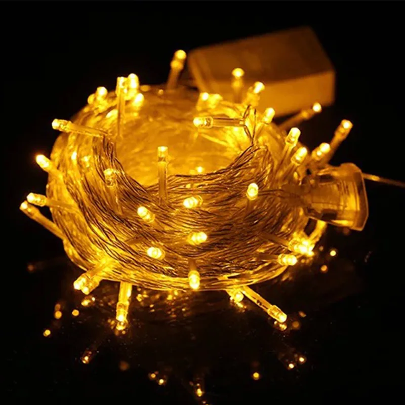 Waterproof Rubber Cable Outdoor Christmas LED String Fairy Lights For Xmas light decorate