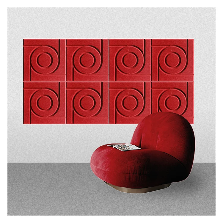 V-shaped Sculpted Sound Absorber Wall Decoration Material For Home Theater Acoustics