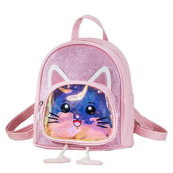 
Shiny Glitter Cute Girls Kindergarten Backpack Doll Tiny Backpack 