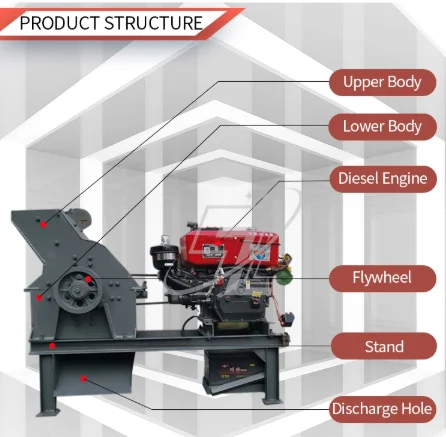 Manual stone crusher  machine rock crushing machinery stone hammer mill crusher