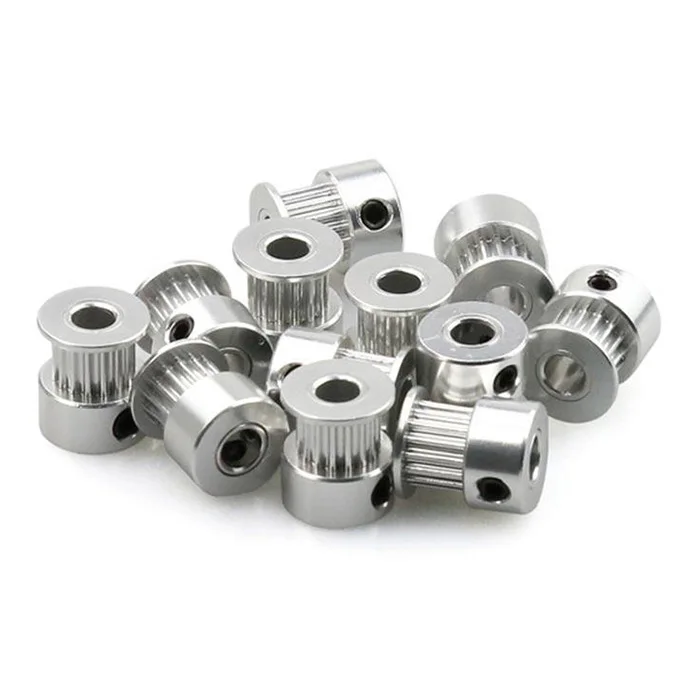 GT2 Drive Belt Tooth Pulleys 16/20 Teeth Timing Pulley Aluminum Bore 5mm Fit For 2GT Belt Width 6mm