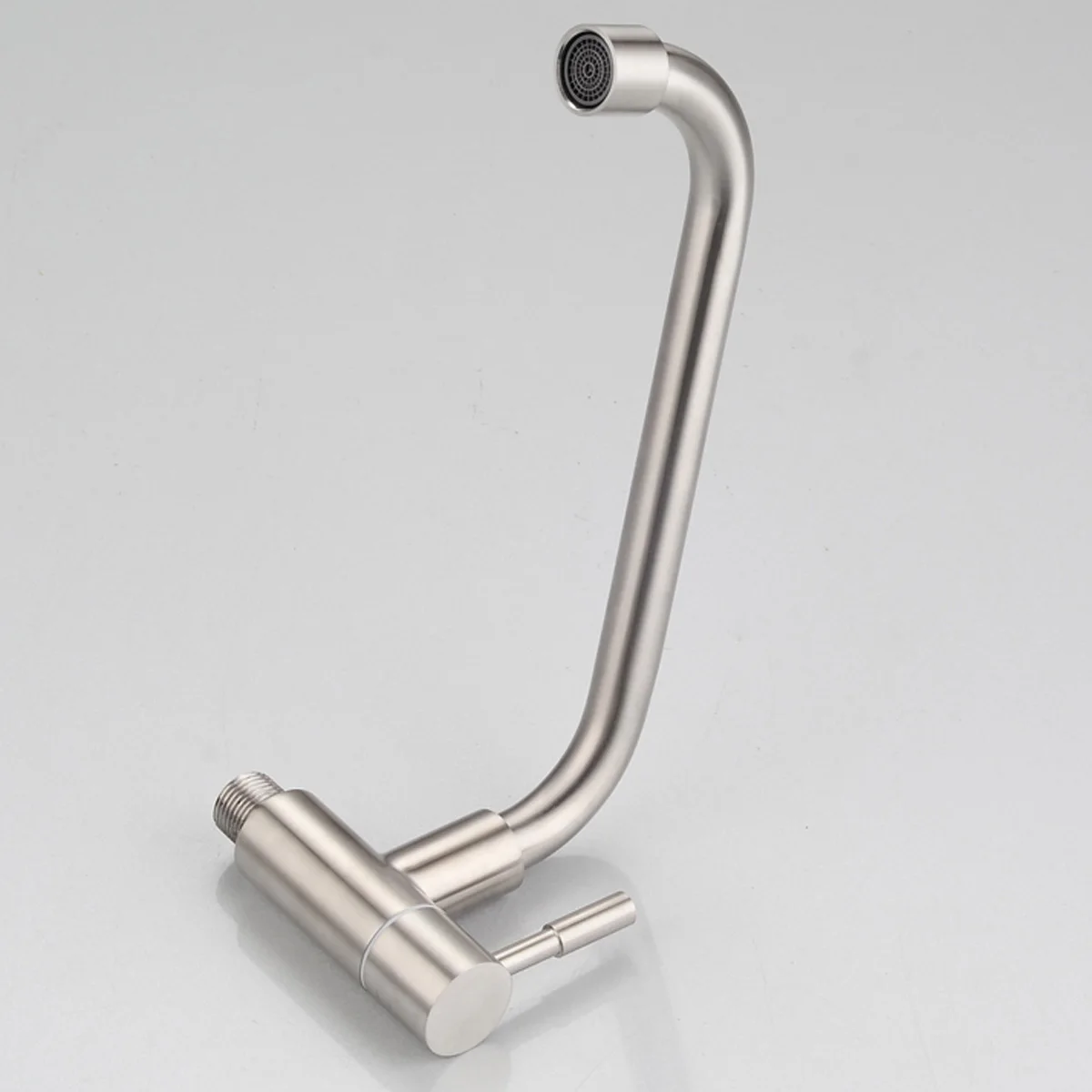 304 stainless steel wall mount single cold faucet kitchen water tank tap lead-free wash basin horizontal single cold faucet