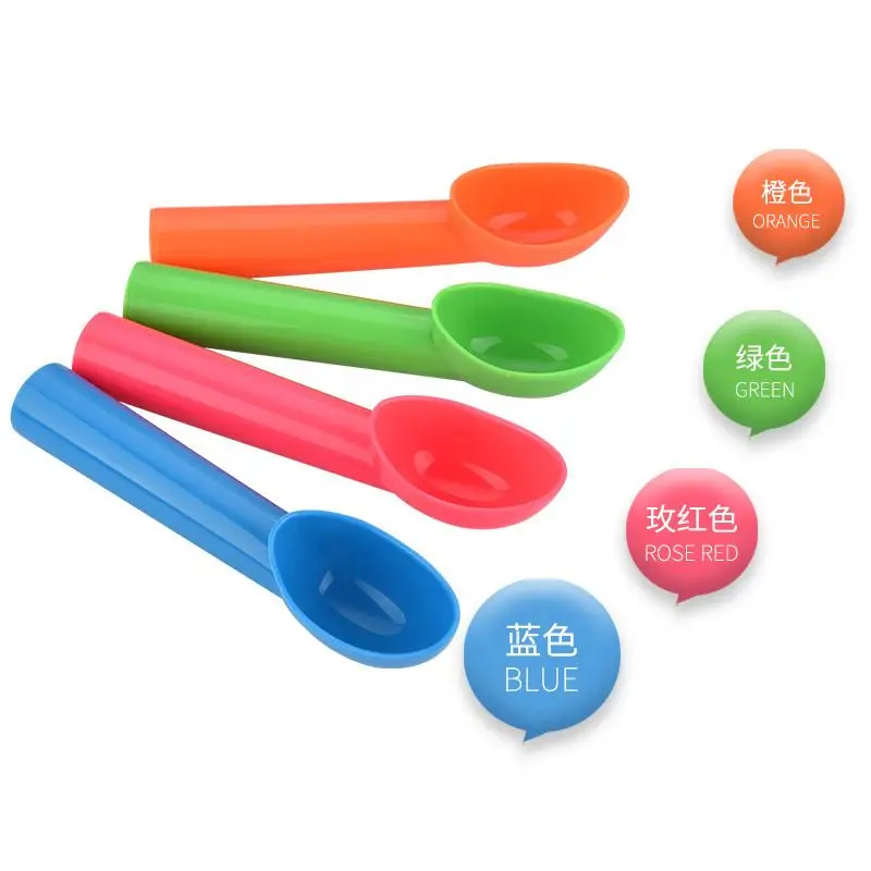 66 Wholesale Kitchen Yogurt Tool Food Grade Digging Ball Maker Scoop PP Milk Powder Fruit Spoon Plastic Ice Cream Scoop