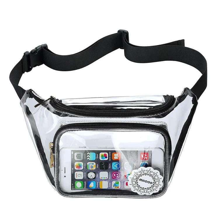 Custom Clear PVC Sport Fanny Pack Waist Bag