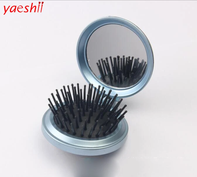 Portable Girls Folding Comb Airbag Massage Hair Brush With Mirror For Travel Airbag Folding Comb TRAVEL Comb Mirror