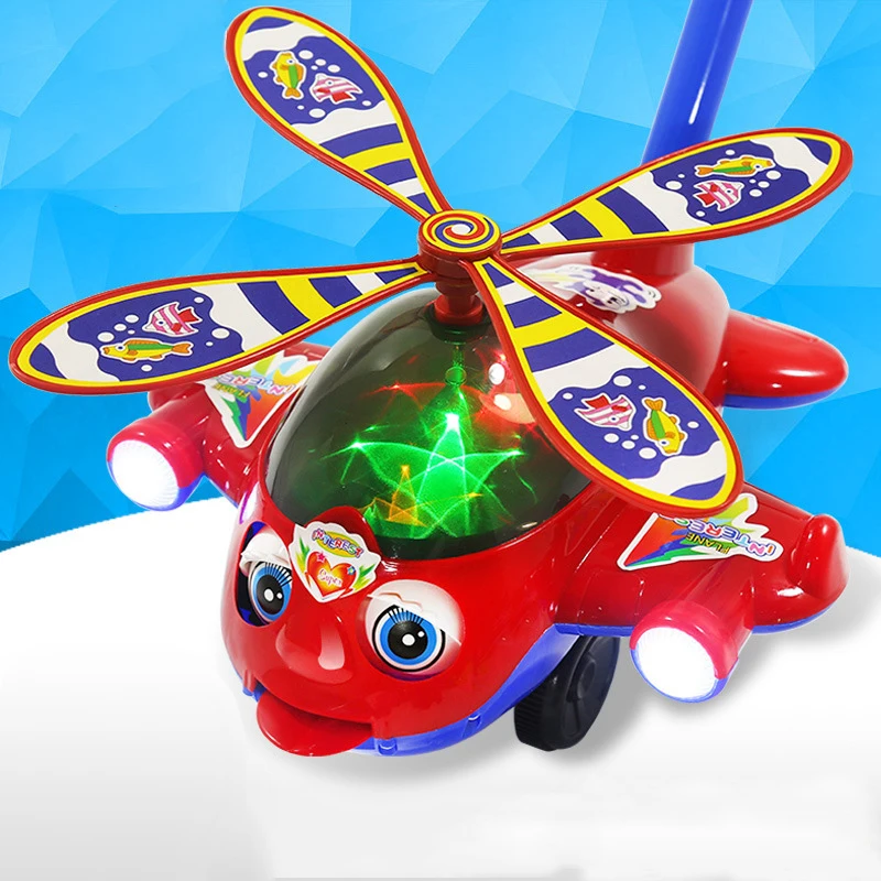 Baby Toddler Stroller push drag toys Cheap Educational Pull Hand Push Airplane Toy hand plane baby toys