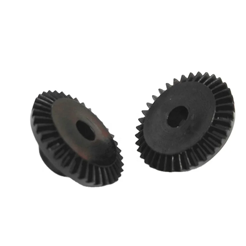Высокоточные черные маленькие пластиковые спиральные конические зубчатые шестерни из