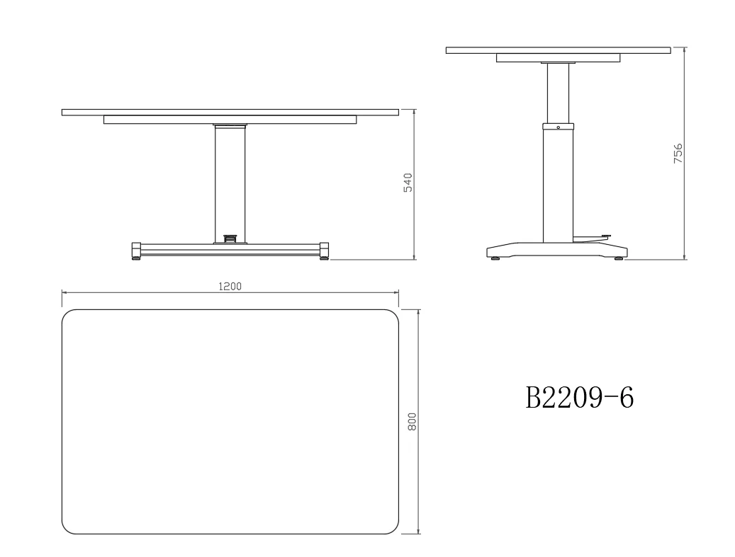 Modern 1M Long Oval Rectangle Dining Table Set Wooden Height Adjustable Convertible Design for Bedroom Dining & Living Room