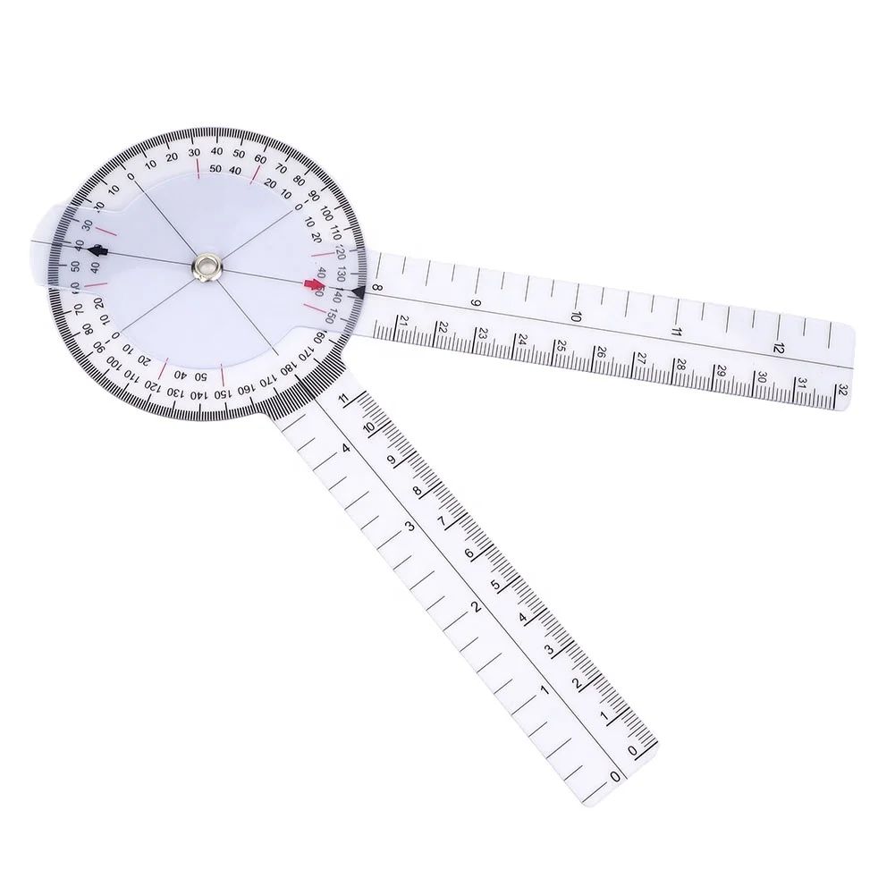 3Pcs 6/8/10inch 360 Degree Protractor Angle Medical Ruler Spinal Goniometer