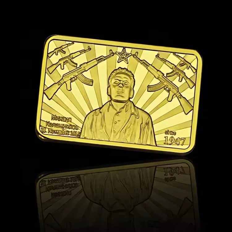 2024 AK 47 golden plated bar beauty bar bullion customized make for you